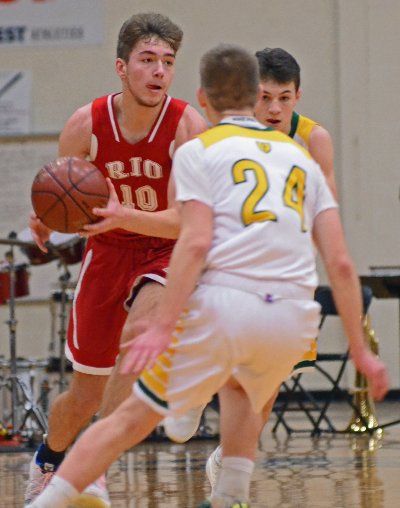Jacob Rowe with ball